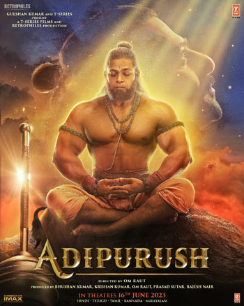 Adipurush movie makers have released a new poster on the occasion of Hanuman Jayanti.