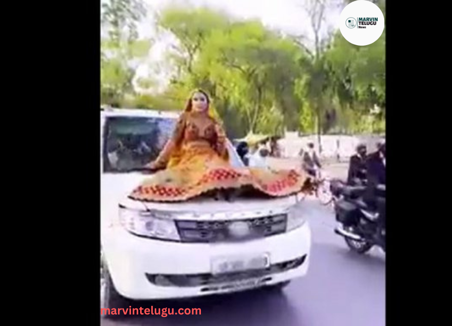 Traveling on the bonnet of the bride's car, the police imposed a fine of Rs 16,500