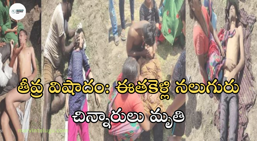 తీవ్ర విషాదం Tragedy: Four children died after swimming