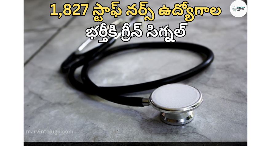 స్టాఫ్ నర్స్ Green signal for filling 1,827 staff nurse posts