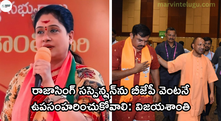 రాజాసింగ్ bjp-should-withdraw-rajasinghs-suspension-immediately-vijayashanti