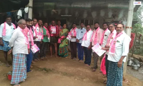 BRS door to door campaign in Desharajupalli