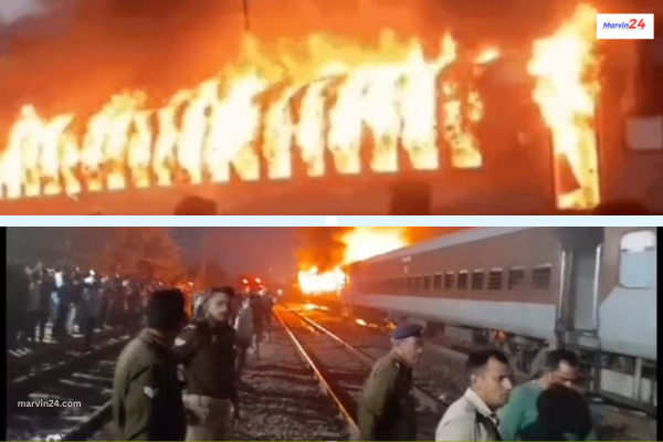 Bangladesh: Tragedy in Bangladesh.. Fire broke out in a train.. 5 people were burnt alive.