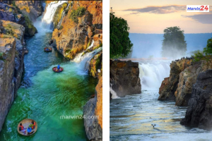 Hogenakkal Falls in Tamil Nadu state