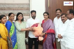 Meet Nandamuri Suhasini with Revanth Reddy